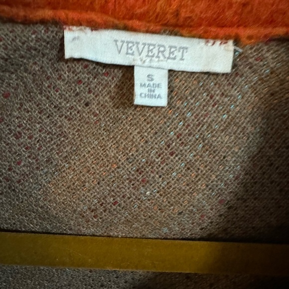 Veveret Orange and Brown Plaid Heavy Shacket - Picture 4 of 5